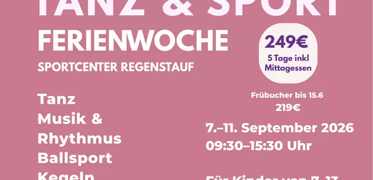 Tanz & Sport Ferienwoche im September 2026